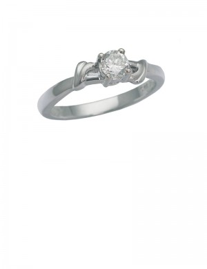 0.29ct Diamond 18K White Gold Ring