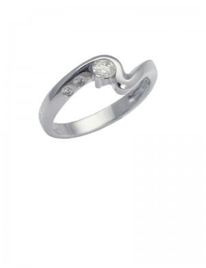 0.16ct Diamond 18K Gold Ring