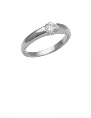 0.37ct Diamond 18K White Gold Ring