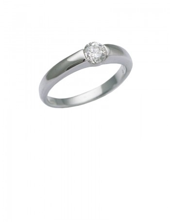 0.37ct Diamond 18K White Gold Ring