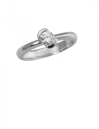 0.32ct Diamond 18K White Gold Ring