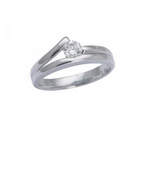 0.29ct Diamond 18K White Gold Ring