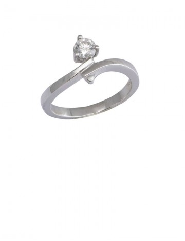 0.30ct Diamond 18K White Gold Solitaire Ring