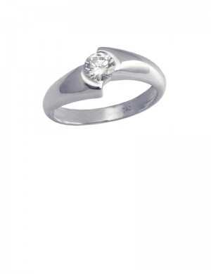 0.33ct Diamond 18K White Gold Ring