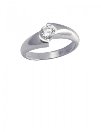 0.33ct Diamond 18K White Gold Ring