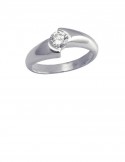 0.33ct Diamond 18K Gold Solitaire Ring