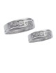 0.46ct Diamond 18K White Gold Wedding Ring Bands