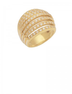 1.29ct Diamond 18K Yellow Gold Ring