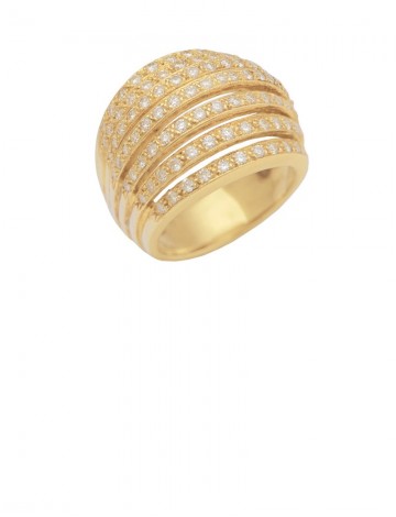 1.29ct Diamond 18K Yellow Gold Ring