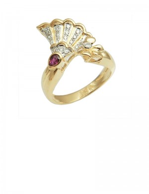 Ruby Diamond 18K Yellow Gold Ring
