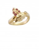 0.27ct Ruby 18K Gold Diamond Ring