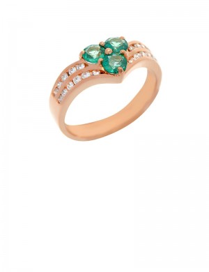 0.65ct Emerald 18K Gold Ring