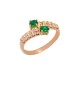 Emerald Diamond 18K Yellow Gold Ring