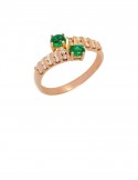 Emerald Diamond 18K Gold Ring