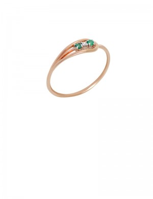 0.10ct Emerald 18K Gold Ring