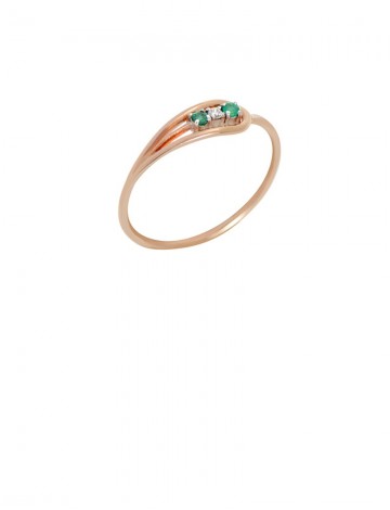0.10ct Emerald 18K Gold Ring