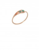 0.10ct Emerald 18K Gold Ring
