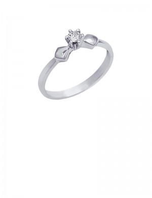 0.10ct Diamond 18K Gold Solitaire Ring