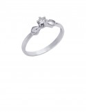 0.10ct Diamond 18K Gold Solitaire Ring