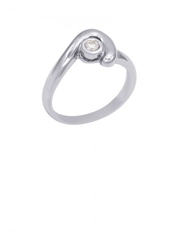 0.08ct 18K Gold Solitaire Diamond Ring