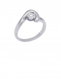 0.08ct 18K Gold Solitaire Diamond Ring