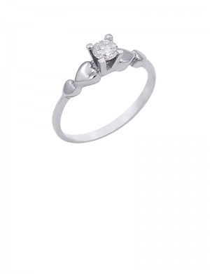 0.21ct Diamond 18K Gold Solitaire Ring