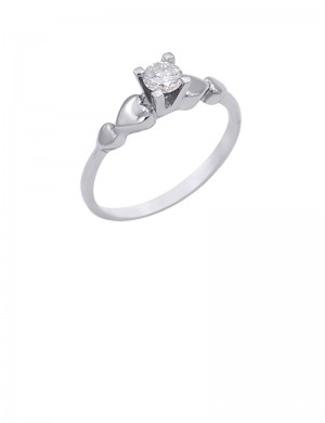 0.21ct Diamond 18K White Gold Solitaire Ring