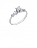 0.21ct Diamond 18K White Gold Solitaire Ring