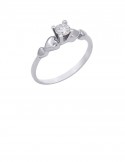 0.21ct Diamond 18K Gold Solitaire Ring