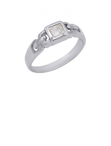 0.34ct 18K Gold Solitaire Diamond Ring