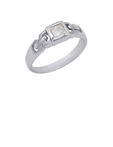 0.34ct Diamond 18K Gold Solitaire Ring