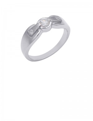 0.26ct Diamond 18K Gold Solitaire Ring