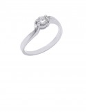 0.19ct 18K Gold Solitaire Diamond Ring