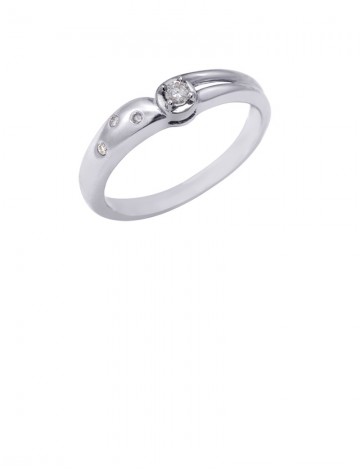 0.09ct 18K Gold Diamond Ring