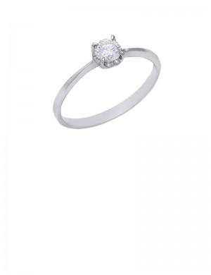 0.26ct 18K Gold Solitaire Diamond Ring