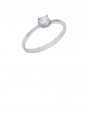 0.26ct Diamond 18K White Gold Solitaire Ring