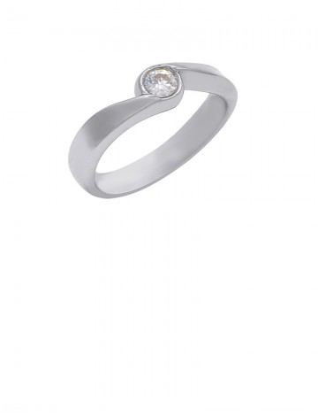 0.14ct 18K Gold Solitaire Diamond Ring