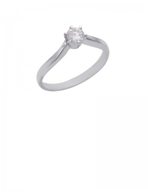 0.22ct Diamond 18K Gold Solitaire Ring