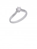 0.22ct Diamond 18K White Gold Solitaire Ring