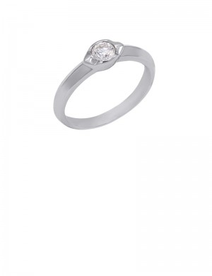 0.23ct Diamond 18K Gold Solitaire Ring