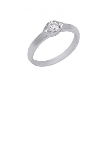 0.23ct Diamond 18K White Gold Solitaire Ring