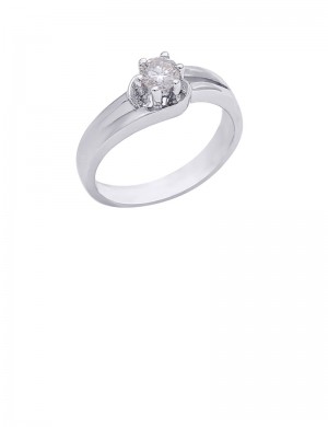 0.19ct 18K Gold Solitaire Diamond Ring