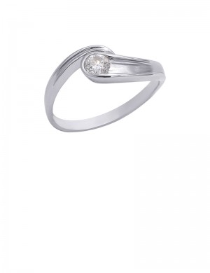 0.23ct Diamond 18K Gold Solitaire Ring