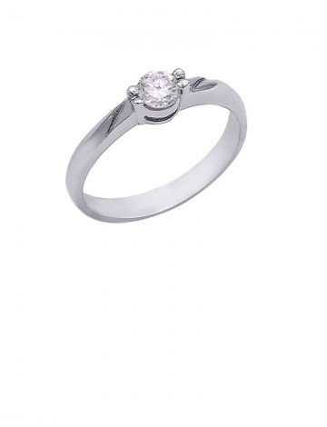 0.22ct Diamond 18K Gold Solitaire Ring