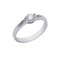 0.22ct Diamond 18K Gold Solitaire Ring