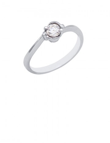 0.26ct Diamond 18K Gold Solitaire Ring