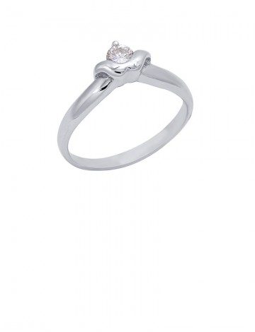 0.19ct Diamond 18K Gold Solitaire Ring