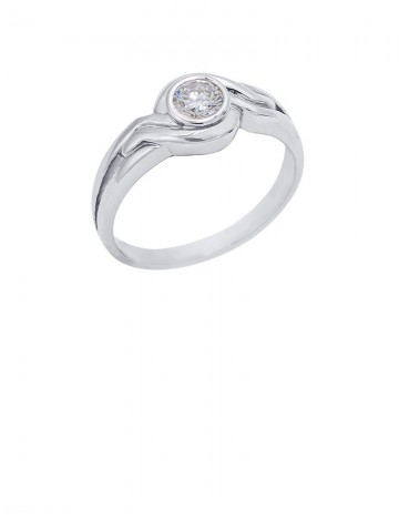 0.22ct Diamond 18K White Gold Ring 