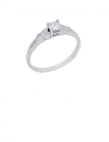 0.24ct Diamond 18K Gold Solitaire Ring