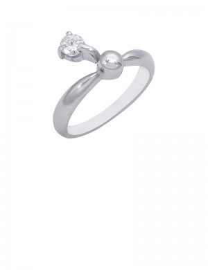 0.20ct Diamond 18K Gold Solitaire Ring